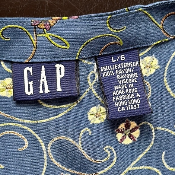 GAP Blue Knee-Length Casual Dress with Long Sleeves - Picture 5 of 12